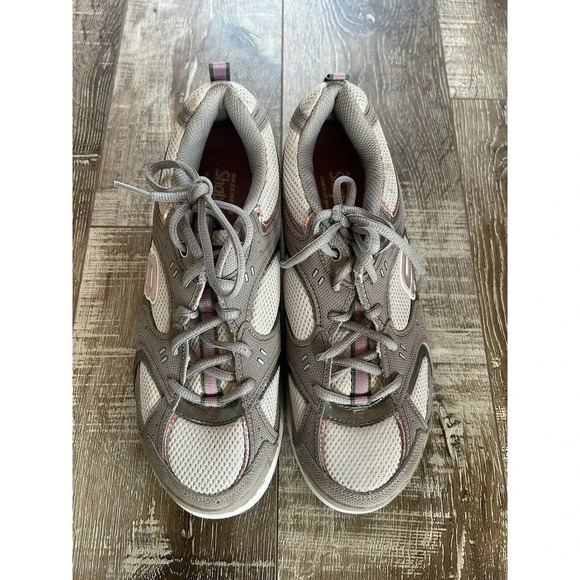 Skechers Women’s SHAPE UPS Gray & Pink Size 9 SN 11806 Athletic Toning - Picture 2 of 7
